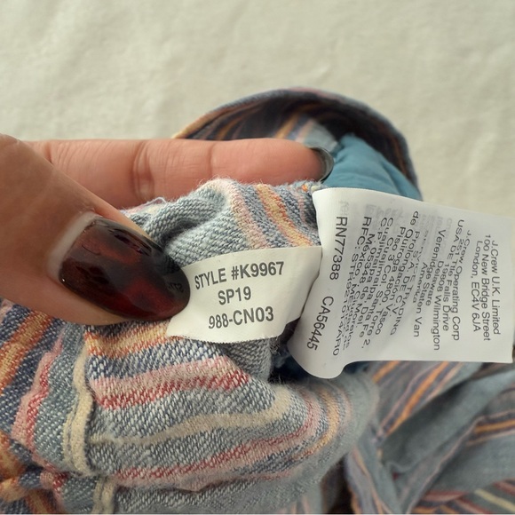 Madewell Women's Side-Button Huston Pull-On Crop Pants in Rainbow Stripe ST - Picture 13 of 14